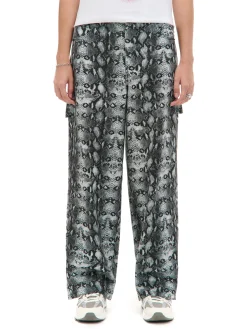 Spodnie baggy z wężowym motywem