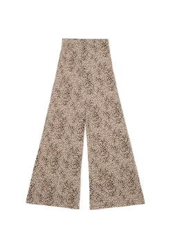 Spodnie flare w panterkę
