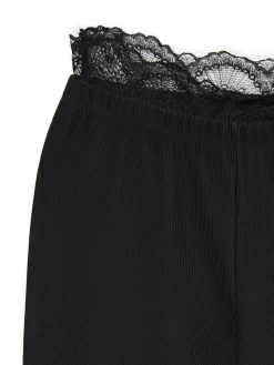 Spodnie flare z koronką