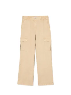 Spodnie straight z kieszeniami cargo