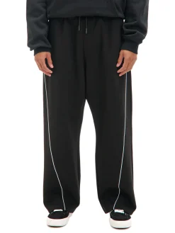 Spodnie wide leg z przeszyciami