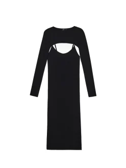 Sukienka maxi z dodatkowymi rękawami