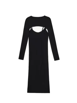 Sukienka maxi z dodatkowymi rękawami