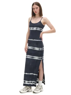 Sukienka maxi z kontrastowym nadrukiem