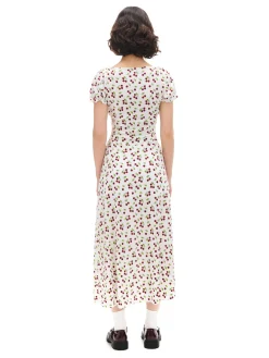 Sukienka midi w wiśnie