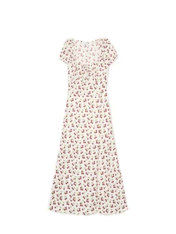 Sukienka midi w wiśnie