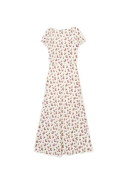 Sukienka midi w wiśnie