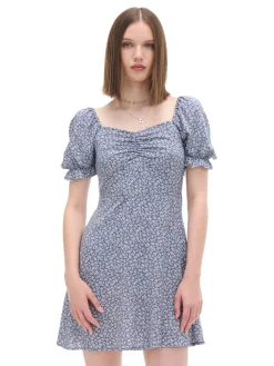 Sukienka mini z kwiatowym wzorem all over