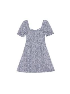 Sukienka mini z kwiatowym wzorem all over