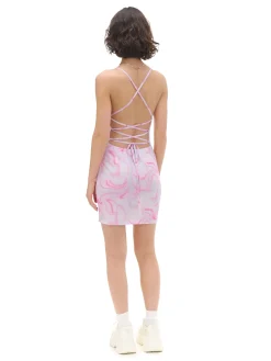 Sukienka mini z wiązaniem na plecach