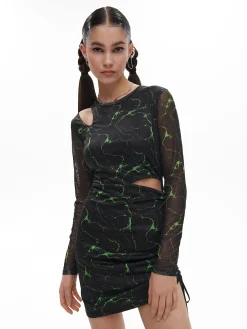 Sukienka mini z wycięciami