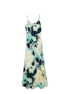 Sukienka na ramiączkach z wiskozy