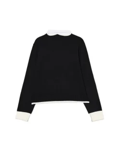 Sweter z odpinanym kołnierzykiem