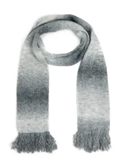 Szalik z frędzlami z domieszką wełny