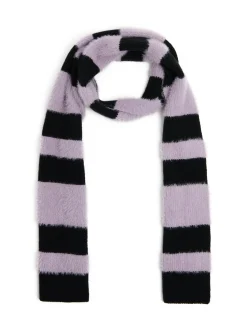 Szalik z futrzanymi elementami