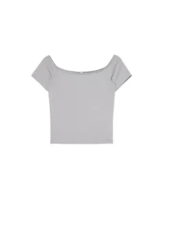 Szara bluzka z dodatkiem wiskozy