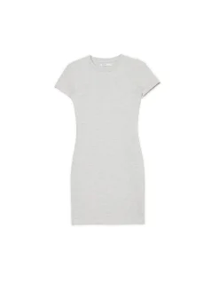 Szara dopasowana sukienka mini