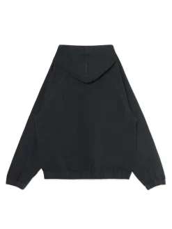 Szara jeansowa kurtka z kapturem