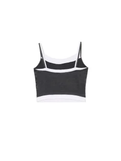 Szara koszulka z białymi wstawkami