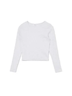 Szara koszulka z długim rękawem