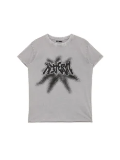 Szara koszulka z nadrukiem