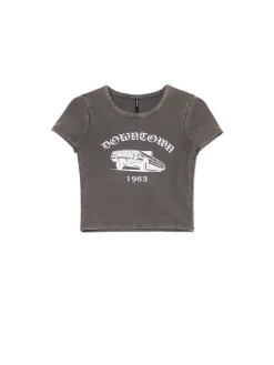 Szara koszulka z samochodem