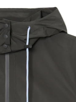 Szara kurtka z kapturem