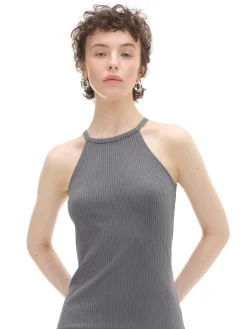 Szara plisowana sukienka