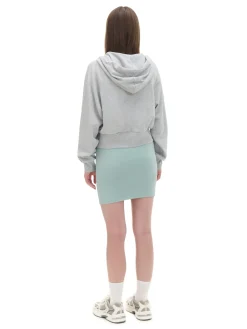 Szara rozpinana bluza z kapturem