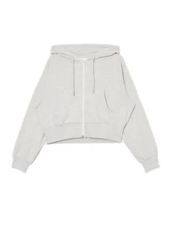 Szara rozpinana bluza z kapturem