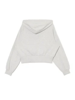 Szara rozpinana bluza z kapturem