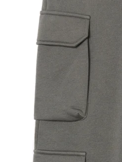 Szare dresowe joggery z kieszeniami cargo