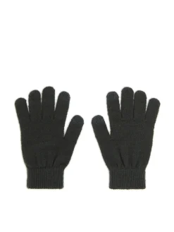 Szare dzianinowe rękawiczki