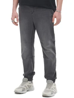 Szare jeansowe joggery chino