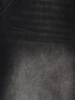 Szare jeansy skater z efektem sprania