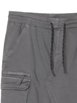 Szare joggery basic z kieszeniami cargo