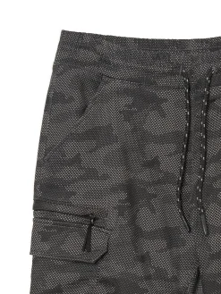 Szare joggery basic z kieszeniami cargo