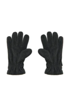 Szare rękawiczki z karabińczykiem