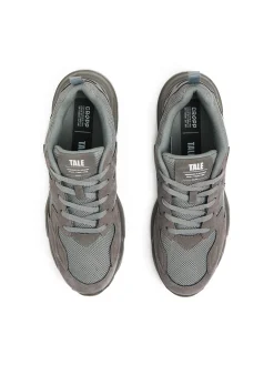 Szare sneakersy z odblaskowymi elementami