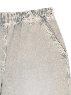 Szare spodnie baggy z wysokim stanem