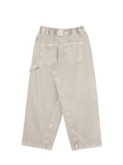 Szare spodnie baggy z wysokim stanem