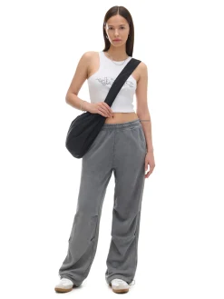 Szare spodnie parachute