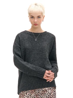 Szary gładki sweter