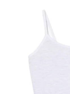 Szary top z białymi ramiączkami