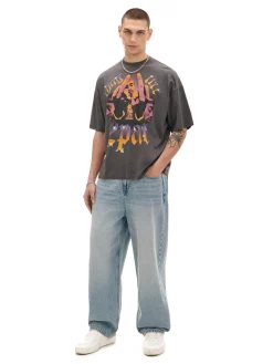 Szary T-shirt z nadrukiem Tupac UNISEX