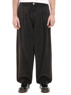 Sztruksowe szerokie spodnie chino