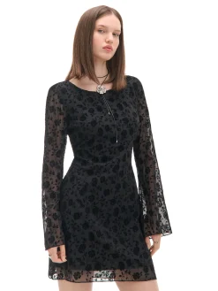 Szyfonowa sukienka mini w kwiaty