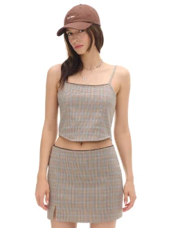 Top ze wzorem w kratę