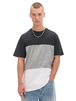 Trójkolorowa koszulka w pasy