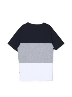 Trójkolorowa koszulka w pasy